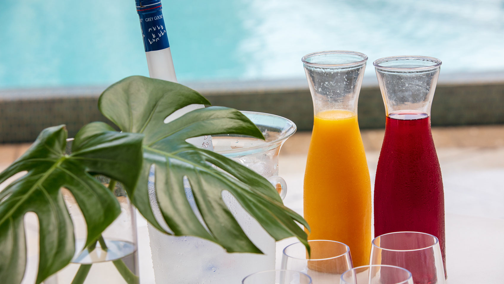 Juices by the pool