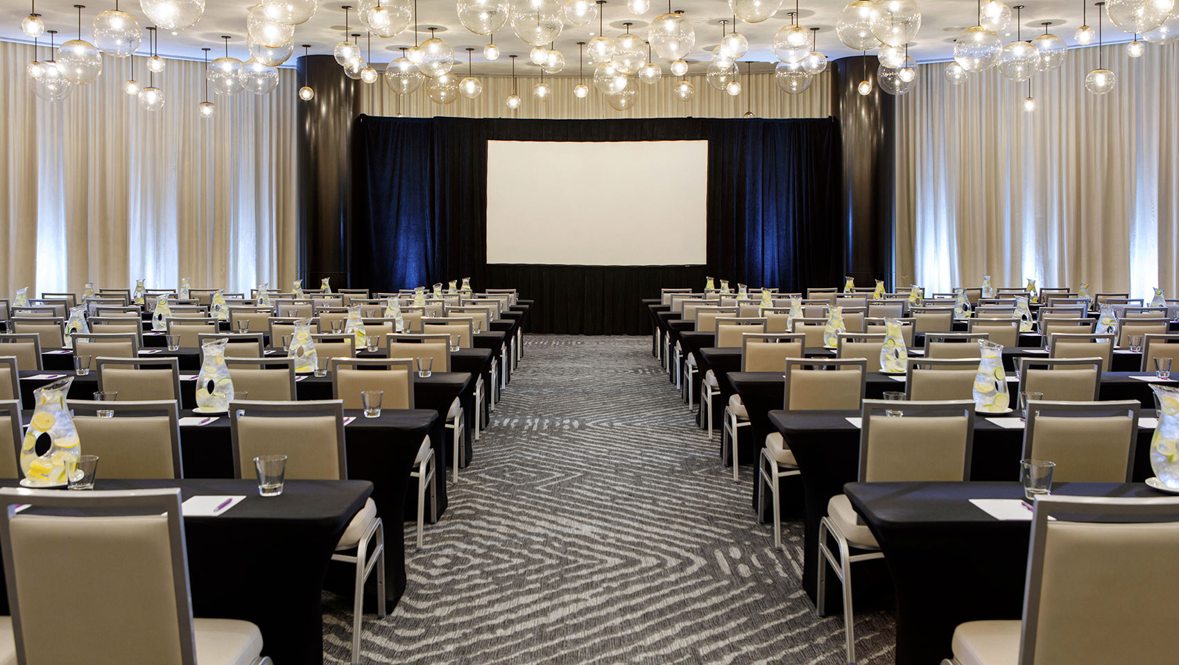 Meeting Set up with desks