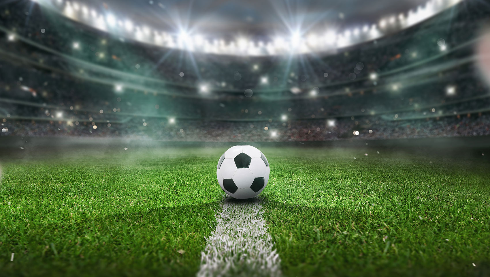 a soccer ball on a field