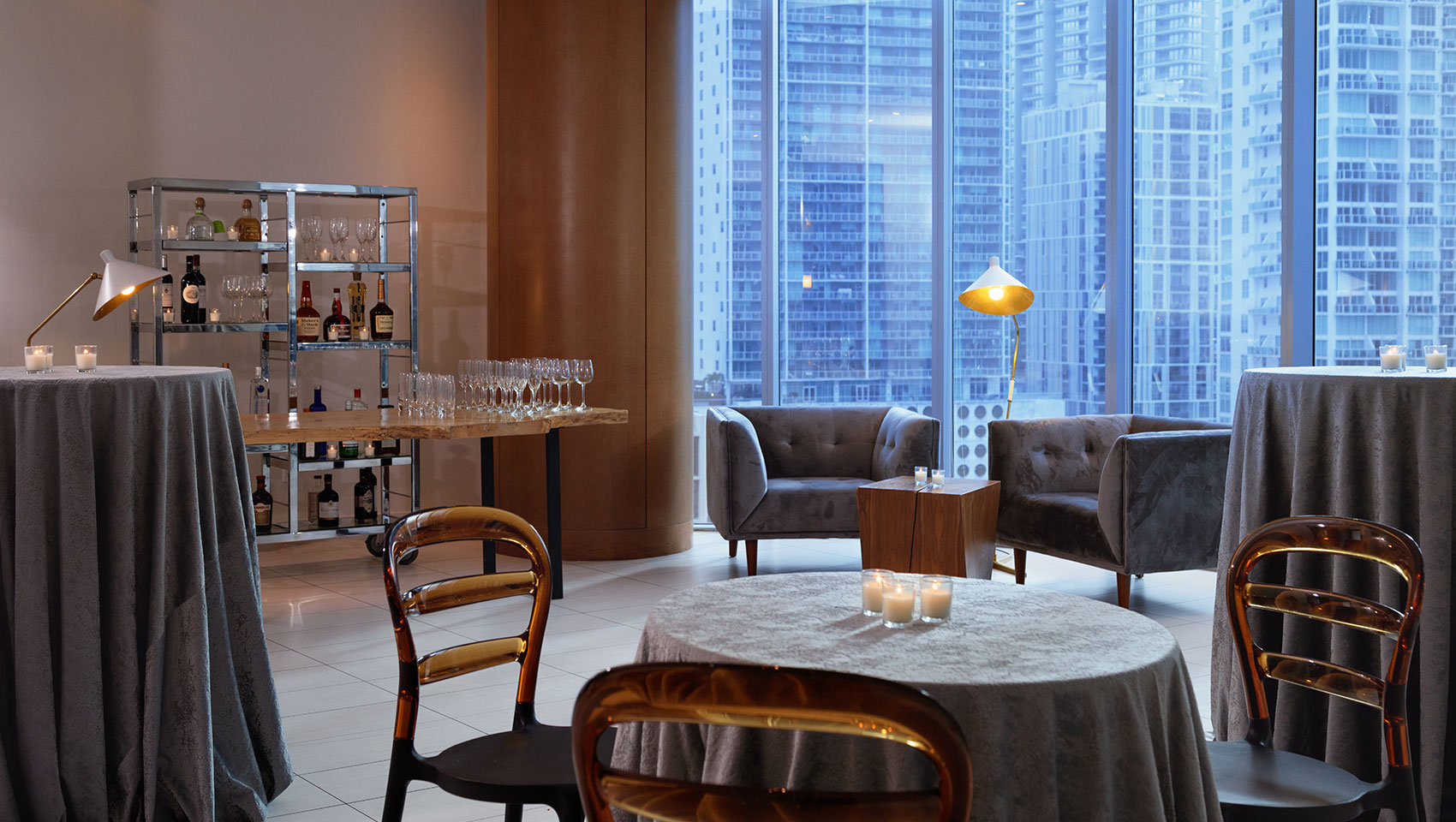 bar lounge and seating