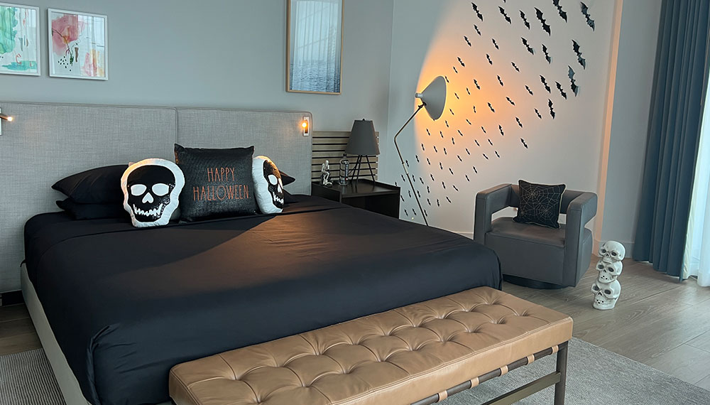 Suite at Kimpton Epic Hotel with Halloween Decor