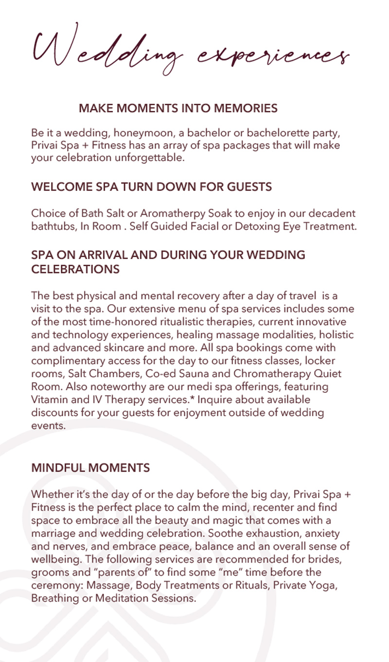 Wedding Experiences