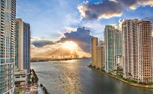 View of Biscayne Bay from Kimpton EPIC Hotel