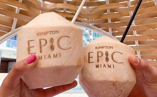 EPIC-branded coconut cocktails